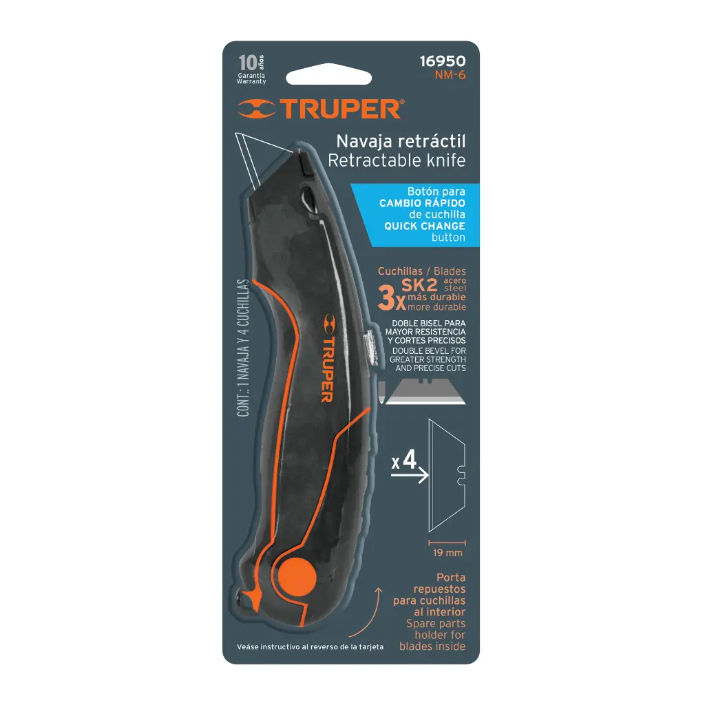 Navaja Retractil Cutter Multiusos Truper | Morvil